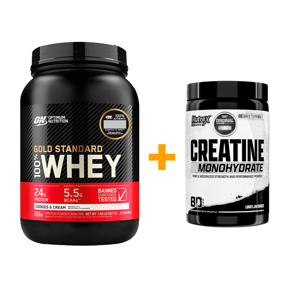 Pack Gold Standard Whey 2 LB + Creatina Nutrex