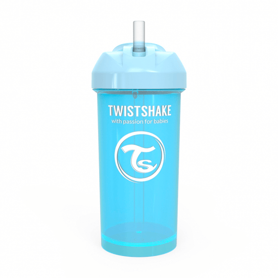 Vaso con bombilla Twistshake Straw Cup 360ml Azul Pastel