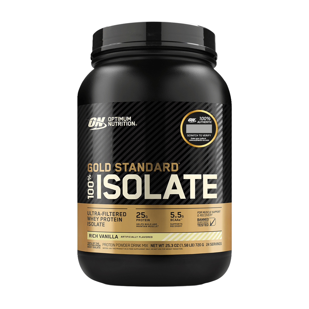 GOLD STANDARD 100% ISOLATE VAINILLA GF - 1.58 LB, ON